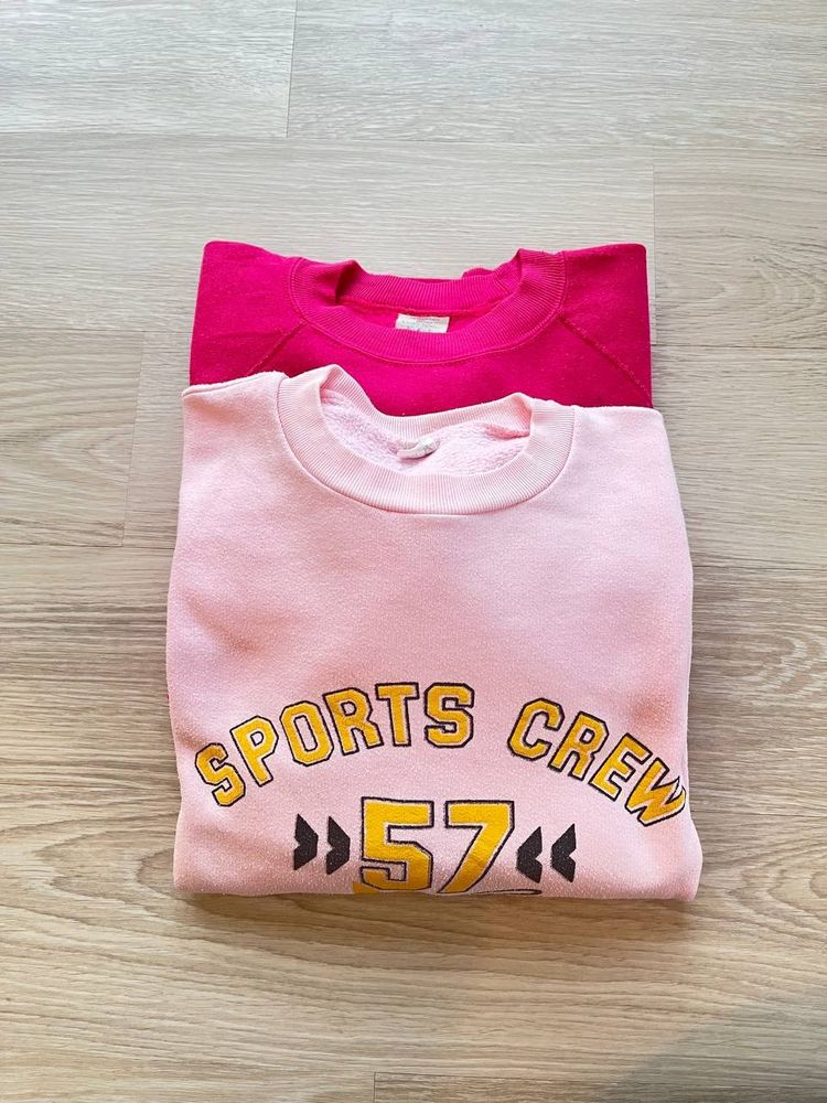 2 Pink Sweatshirt With Sports Crew 57 Print