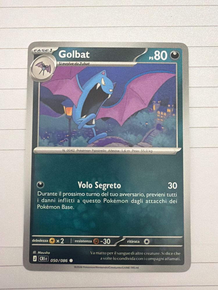 Golbat Pokémon Card imagen 1