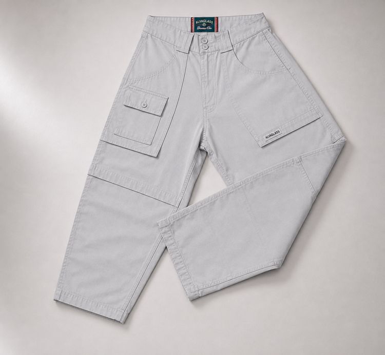 Alvaglass Light Gray Cargo Pants image 2