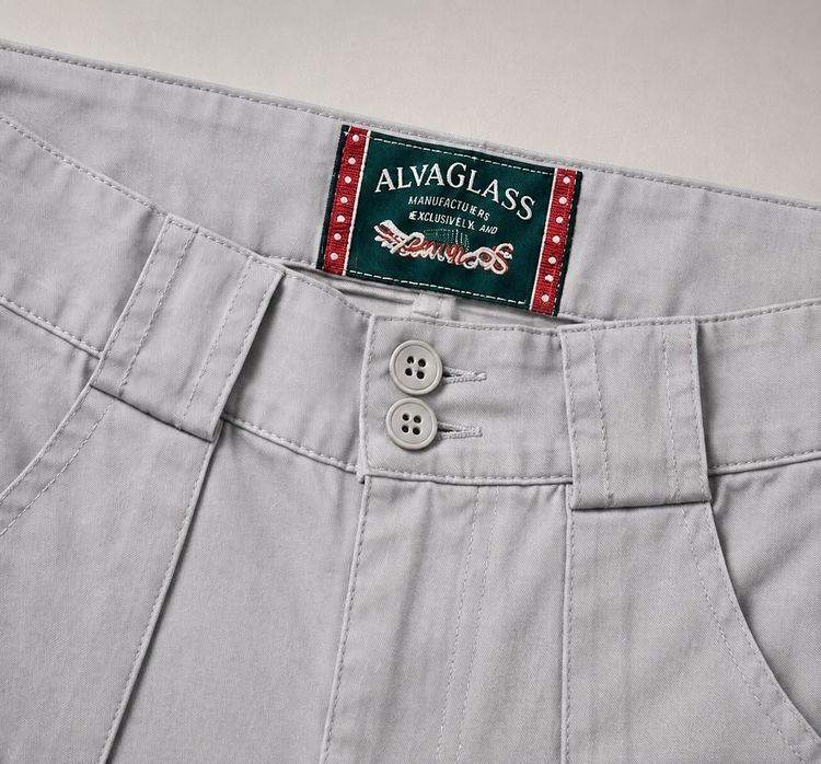Alvaglass Light Gray Cargo Pants image 3