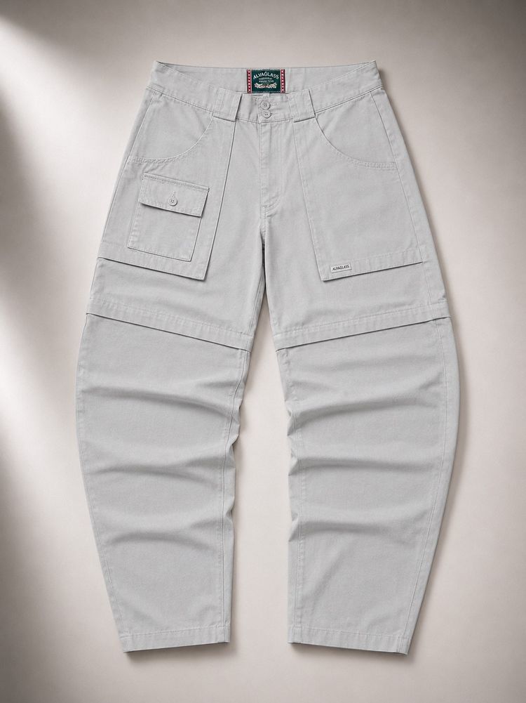 Alvaglass Light Gray Cargo Pants