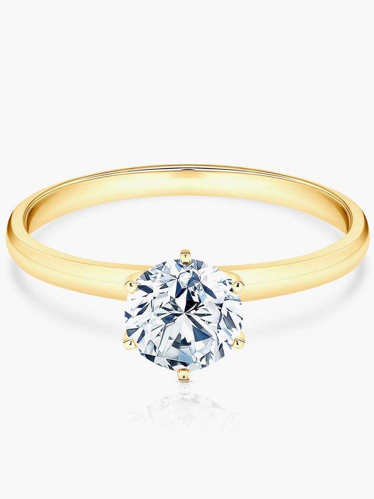 SREBRO +14k GOLD PLATED MOSSANIT VVS