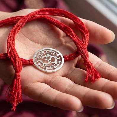 Other Red String Bracelet With Silver Om Symbol Charm product image