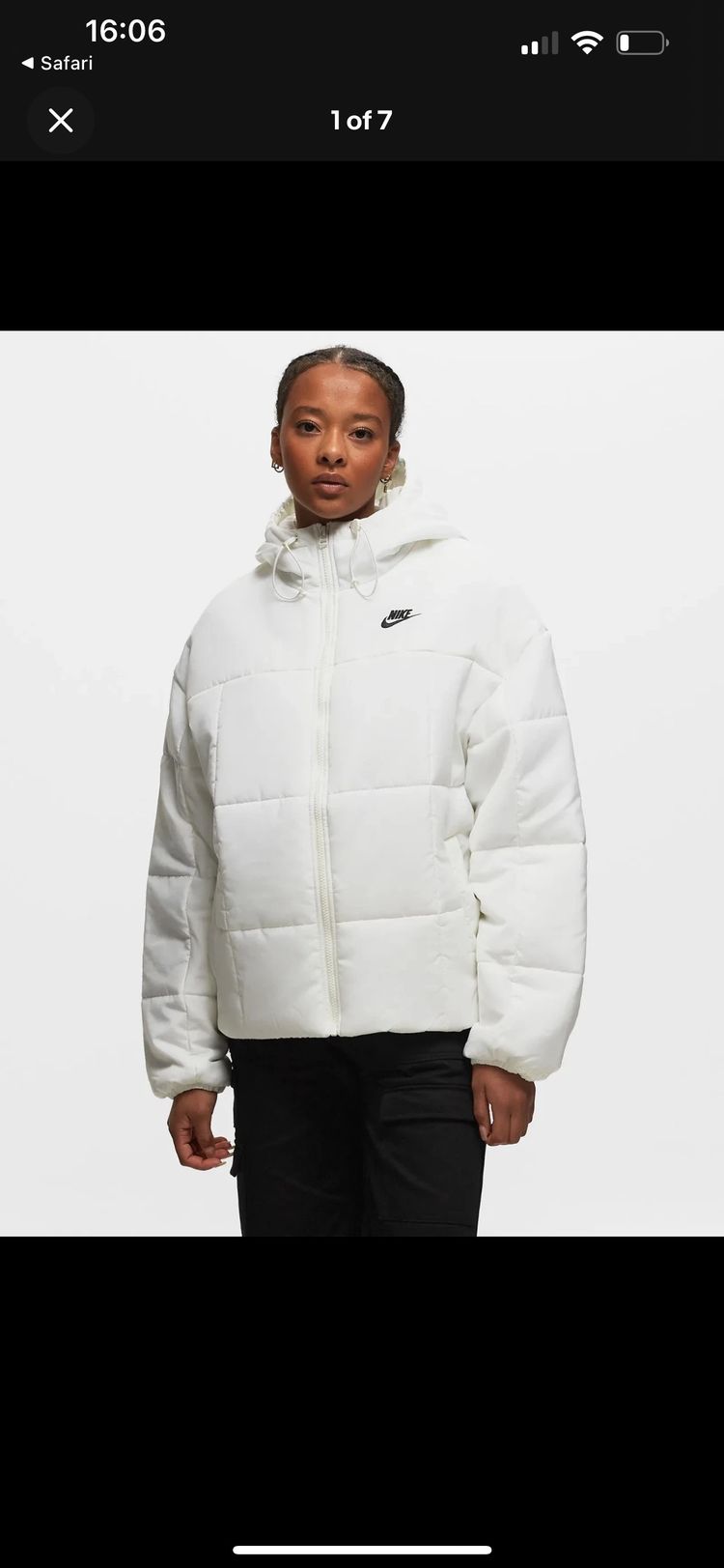 Nike White Puffer Jacket  Womens