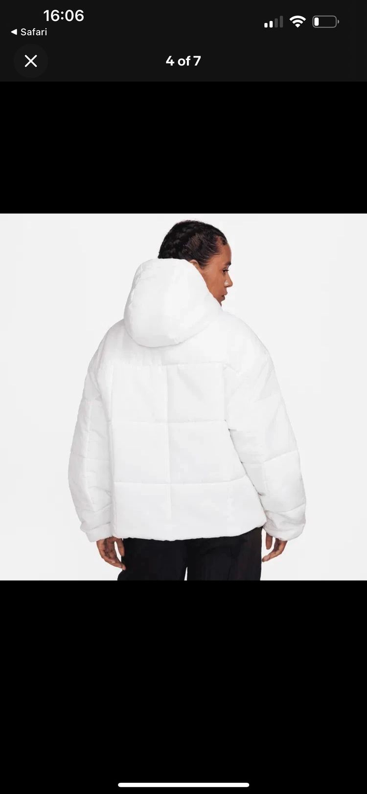 Nike White Puffer Jacket  Womens obraz 3