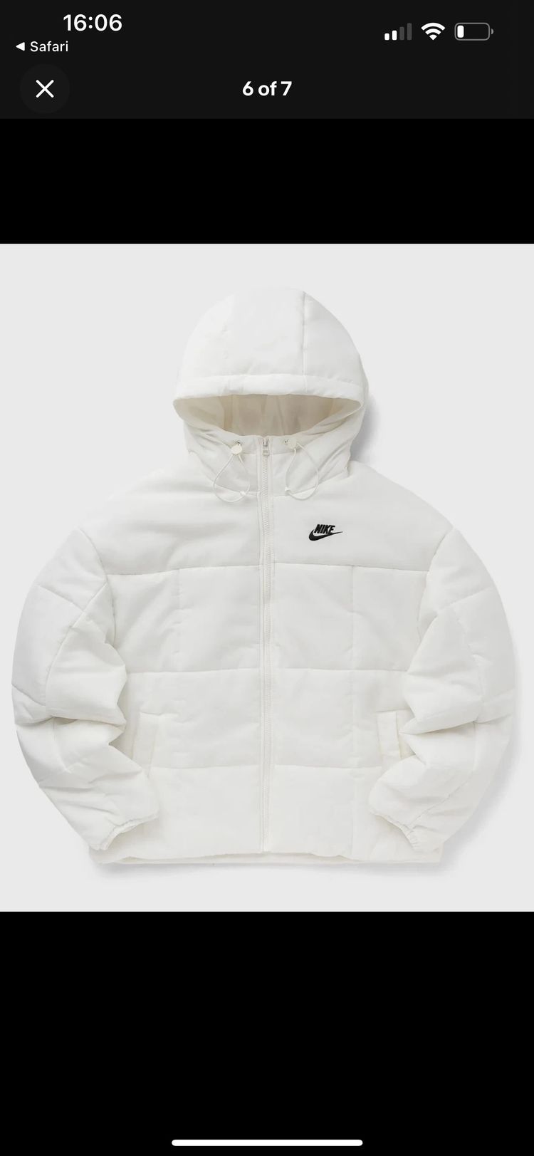 Nike White Puffer Jacket  Womens obraz 2
