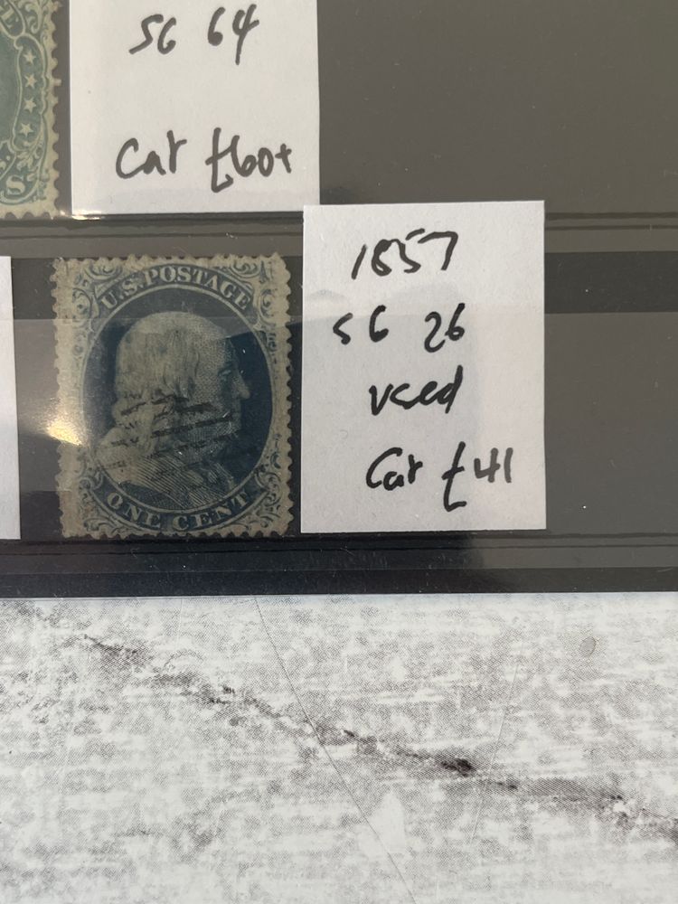 The presented set includes historical United States postage stamps from the 19th century. image 3