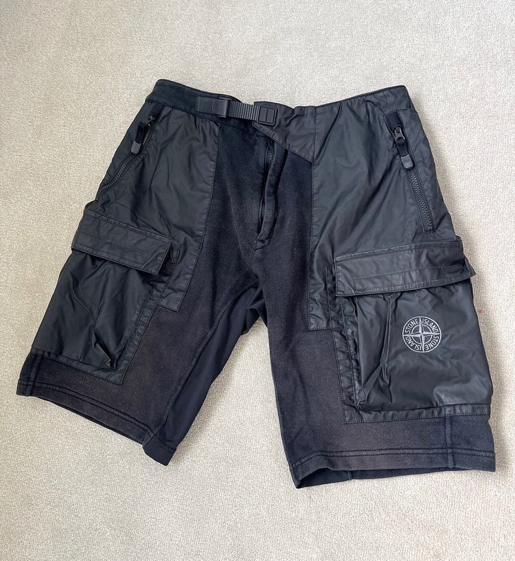 Stone Island Black Cargo Shorts