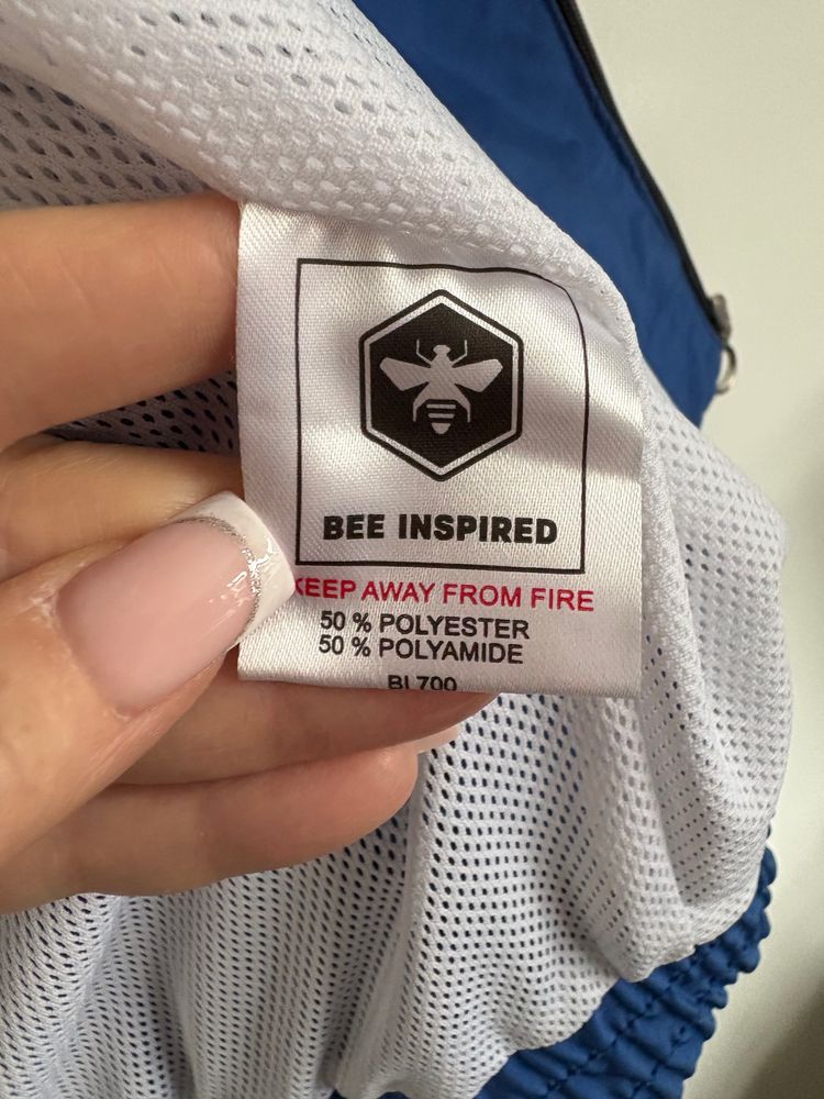 Bee Inspired Blue Hooded Jacket 8