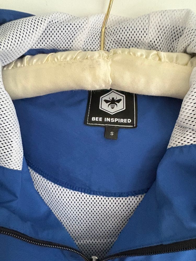 Bee Inspired Blue Hooded Jacket 2