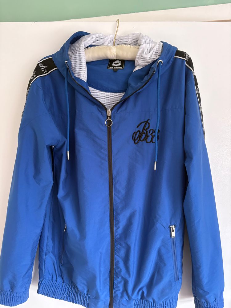 Bee Inspired Blue Hooded Jacket
