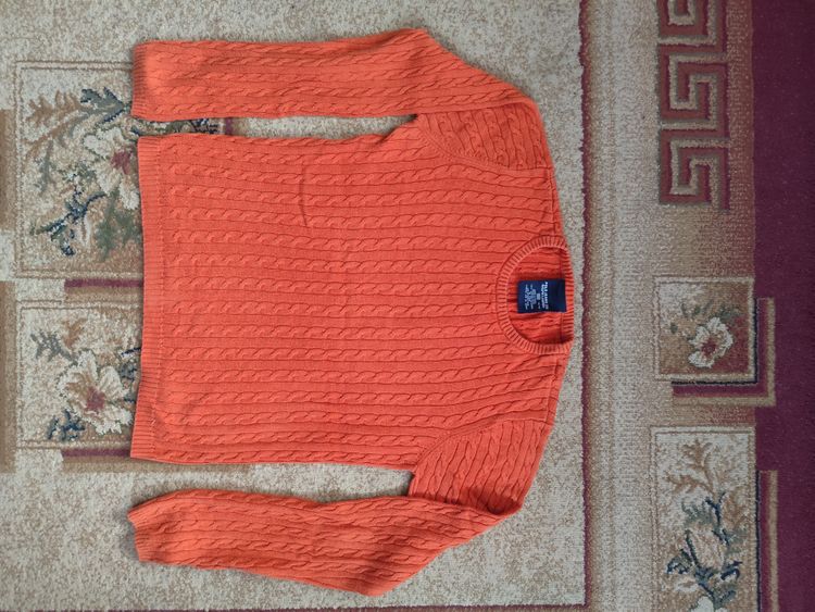 Polo Jeans Co. Ralph Lauren Orange Cable Knit Sweater image 4