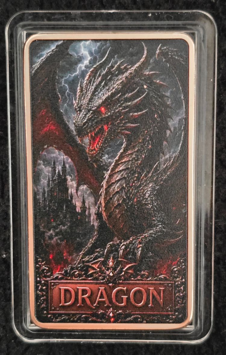 DRAGON 1oz copper bar image 1