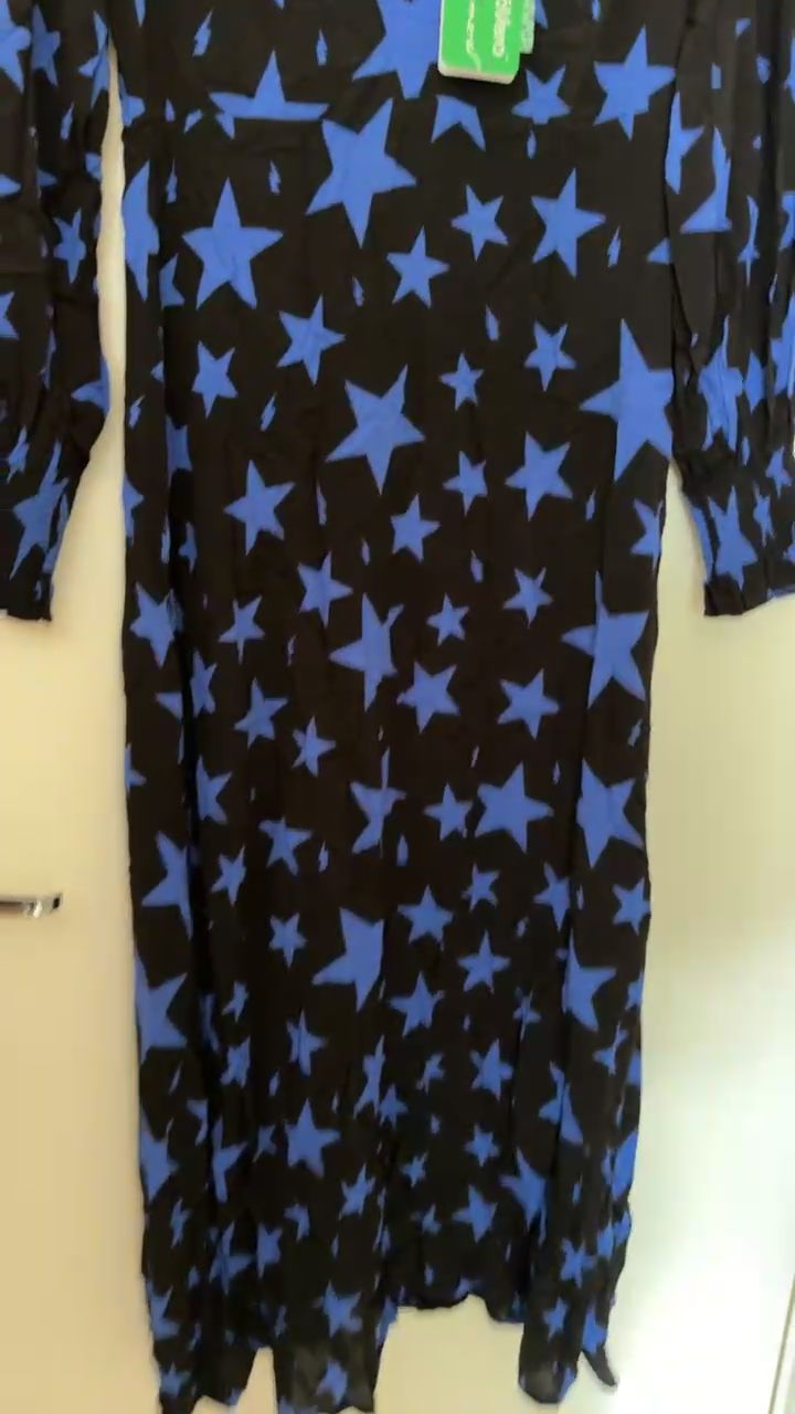 Scamp & Dude Black and Blue Star Maxi Dress Size 8 BNWT image 1