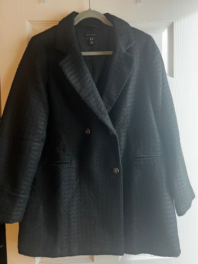 Black Textured Coat