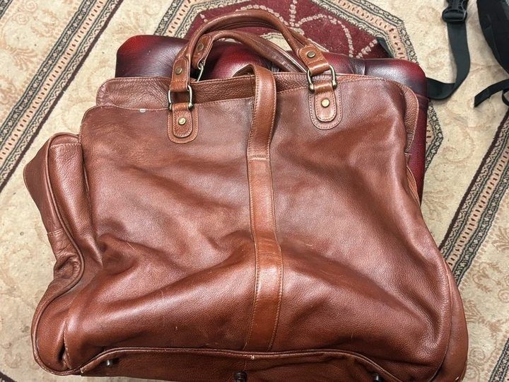 Immagine di Brown Leather Large Tote Bag 1
