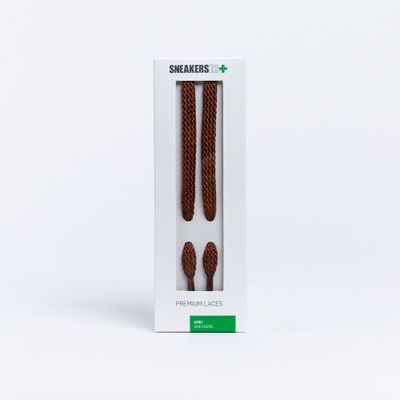 BOSTON FLAT SNEAKER LACES 120CM X 8mm BROWN 1