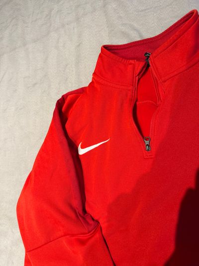 Nike Red Quarter-Zip Pullover Sweatshirt