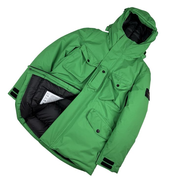Stone Island 2021 Green Ripstop Gore-Tex Product Technology Down Jacket - Small image 4