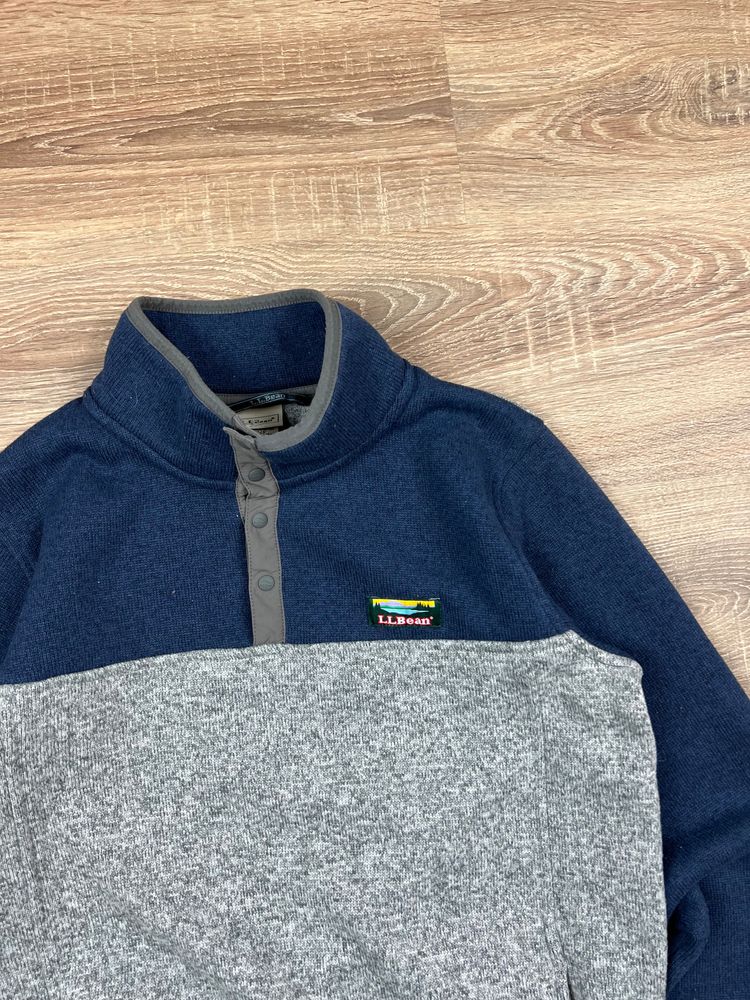 Grey Two Tone LL Bean Snap Fleece (S) 3