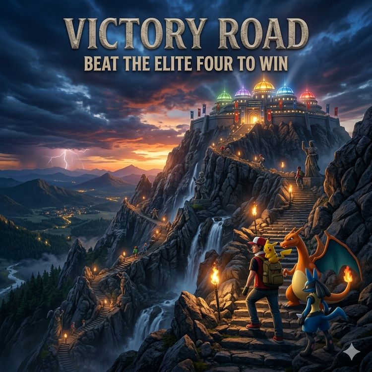 Victory Road - Beat the Elite Four to Win!
