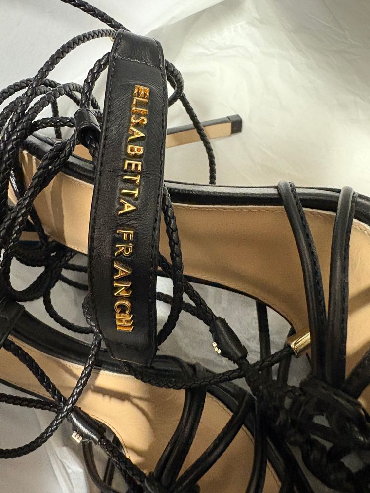 Elisabetta Franchi Elisabetta Franchi Black Strappy High-Heeled Sandals product image