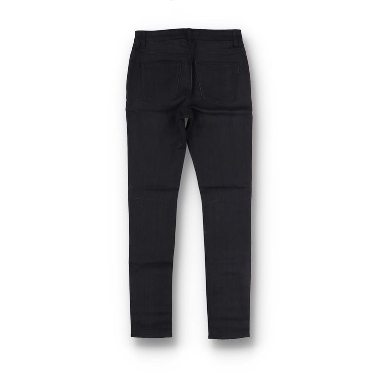 Saint Laurent Paris D05 Worn Black Creased Skinny Jeans 8