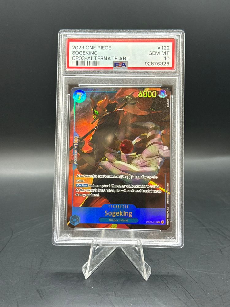 PSA GEM MT 10 SOGEKING OP03-Aternate Art #122 image 1