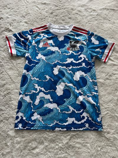 Adidas Blue Patterned Sports Jersey