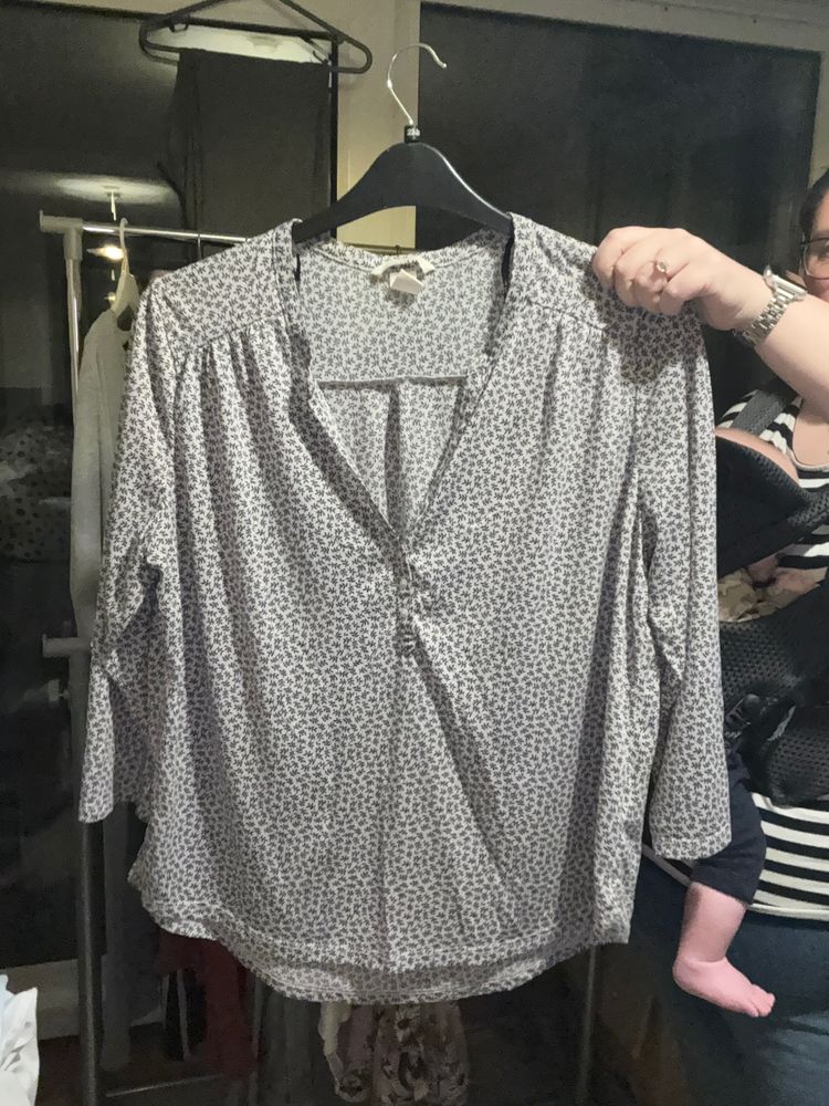 White Patterned Blouse