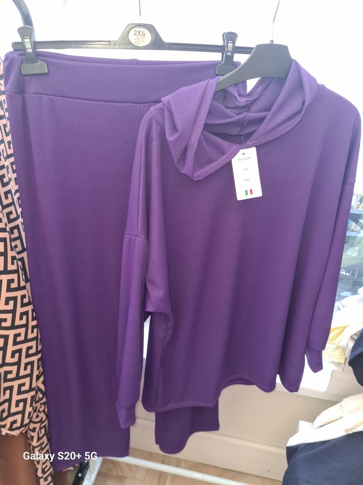 Purple Hoodie And Pants Set image 1