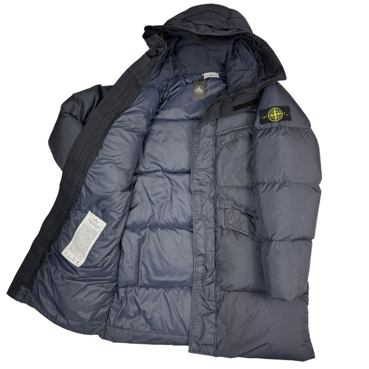 Abrigo Stone Island Garment Dyed Crinkle Reps-NY Down Azul marino - talla M image 8