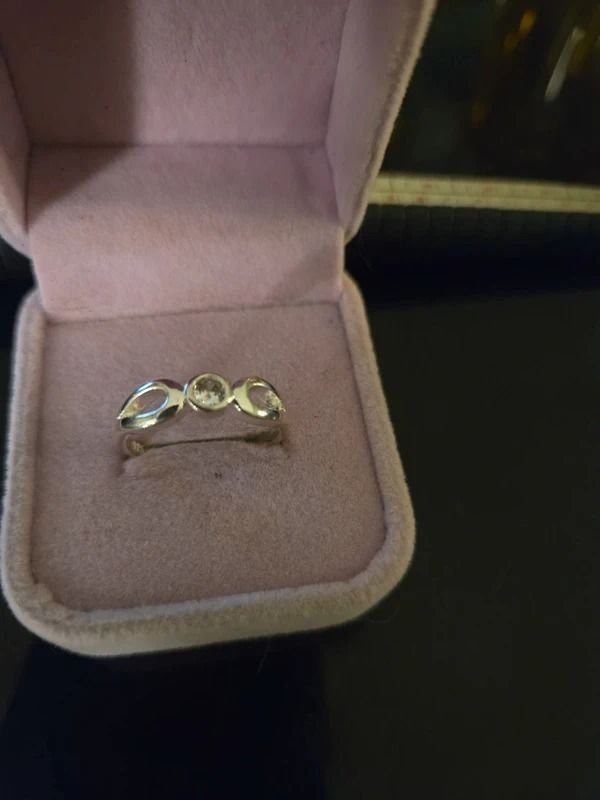 Silver Ring With Three Stones imagen 2