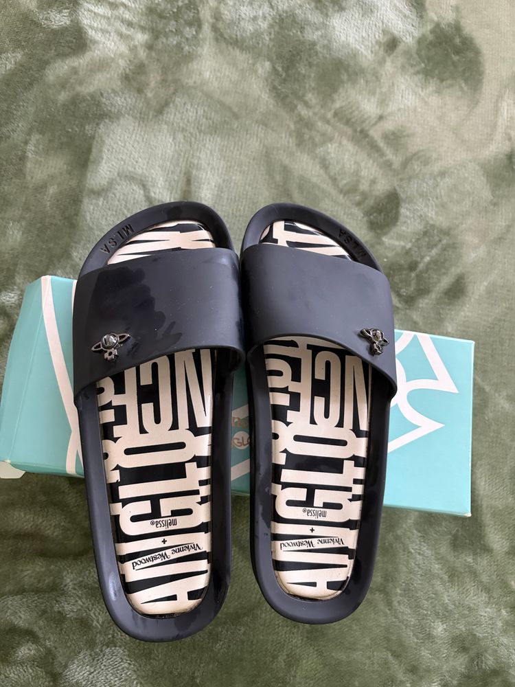 Melissa x Vivienne Westwood Women’s Slides Sandals UK 4 EU 37 Black With Box image 2