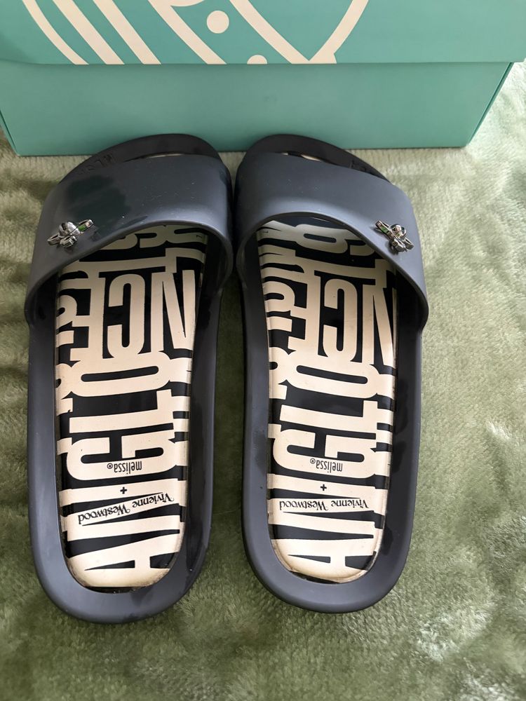 Melissa x Vivienne Westwood Women’s Slides Sandals UK 4 EU 37 Black With Box image 6
