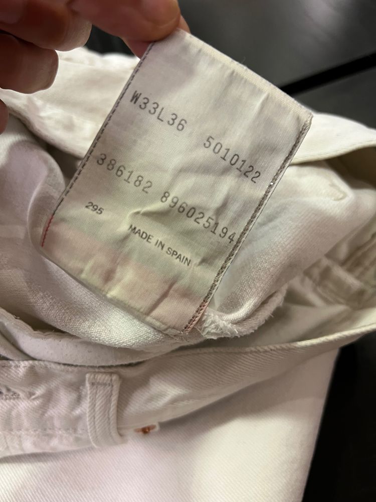 Immagine di Levi'S White Jeans 501 vintage 1094 made in spain  35/49 4