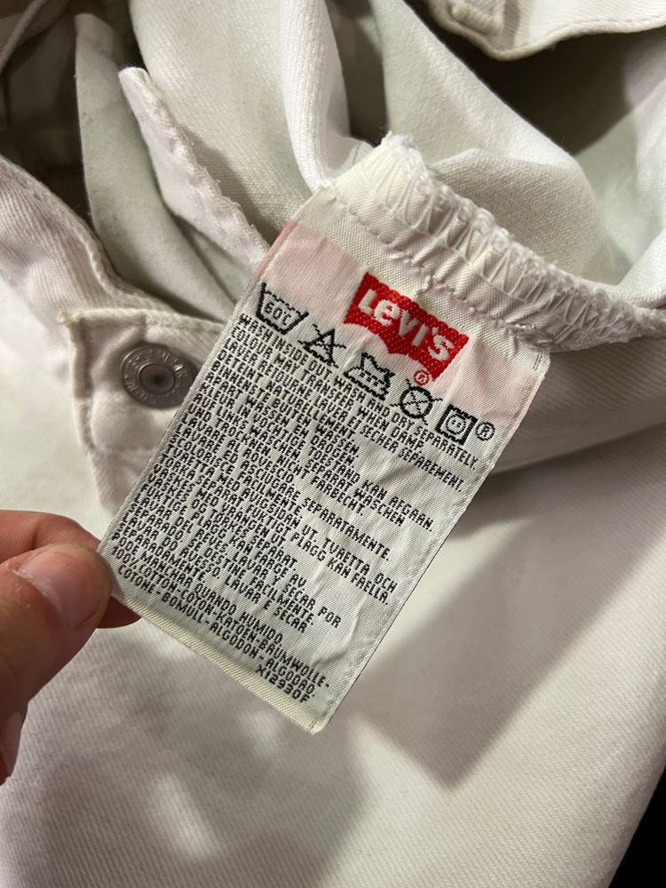 Immagine di Levi'S White Jeans 501 vintage 1094 made in spain  35/49 3