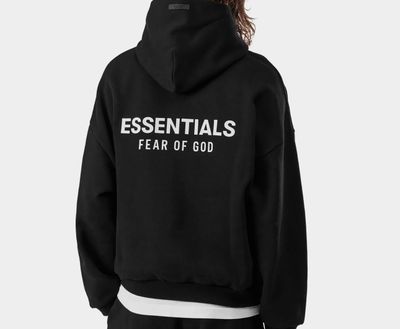 Fear Of God Essentials Black Hoodie