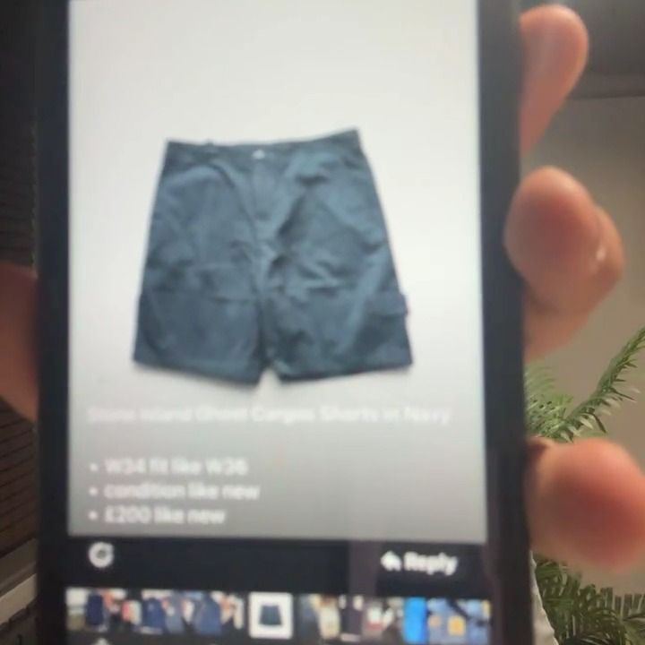 Stone Island navy stone island ghost shorts 34 product image