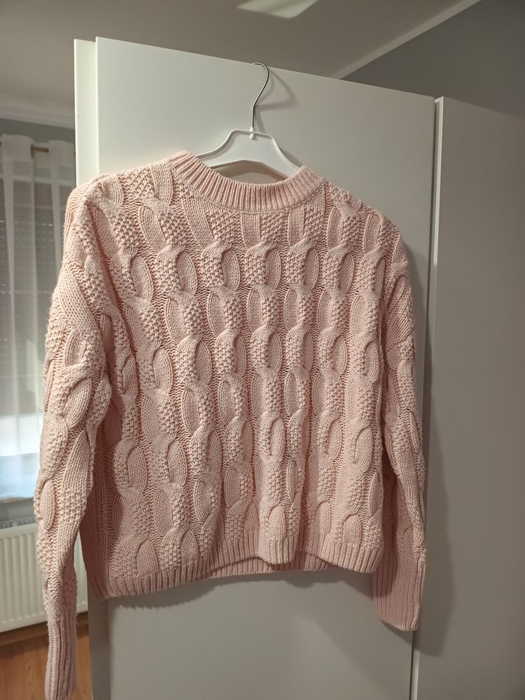 Pink Cable Knit Sweater