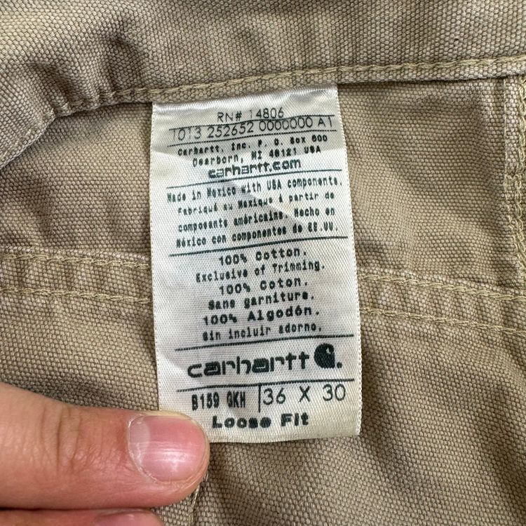 Immagine di Carhartt Carpenter Workwear Trousers Beige Brown 5