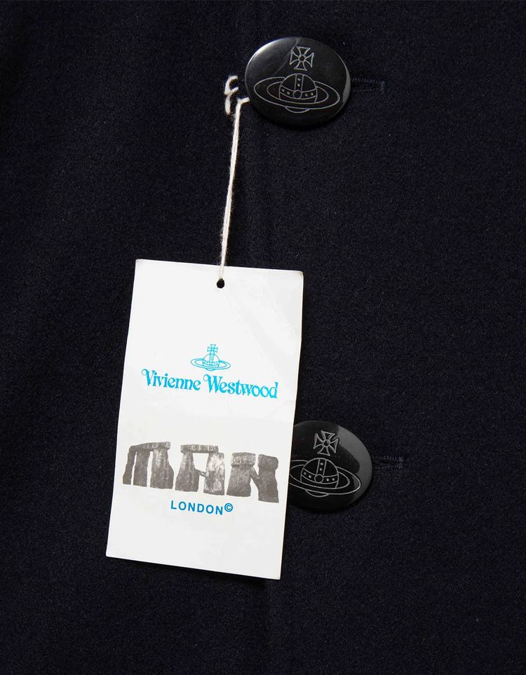 Vivienne Westwood MAN Archival Navy Wool Pea Coat obraz 8