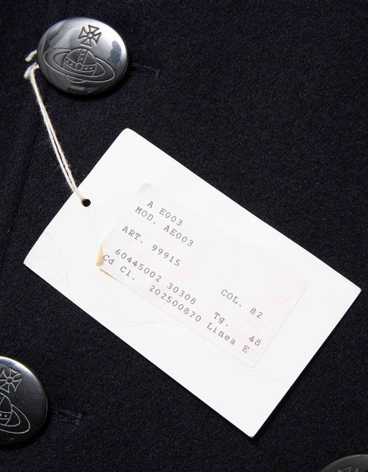 Vivienne Westwood MAN Archival Navy Wool Pea Coat obraz 5