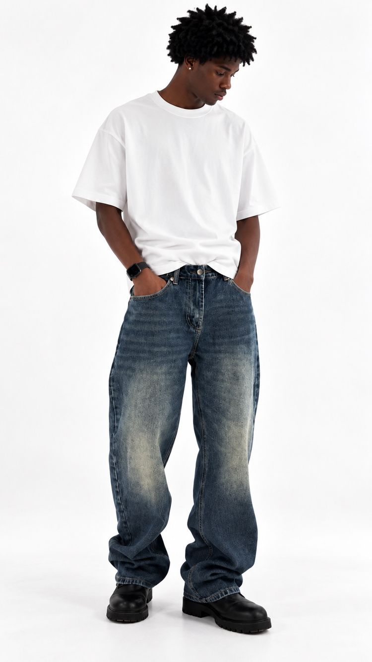 Immagine di JEANS BAGGY SABBIA 1