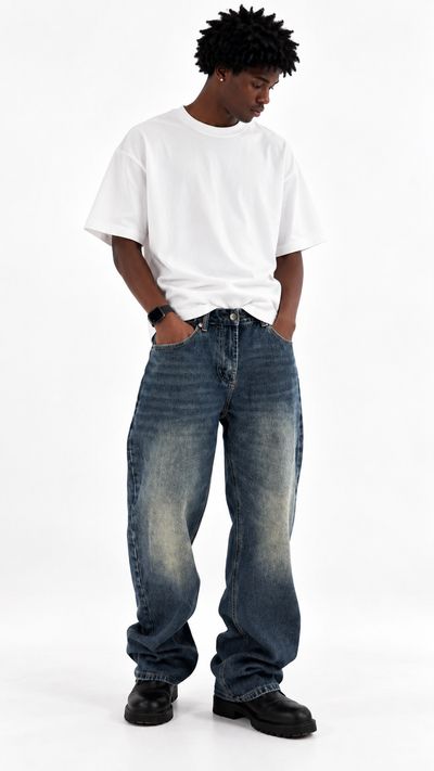 JEANS BAGGY SABBIA