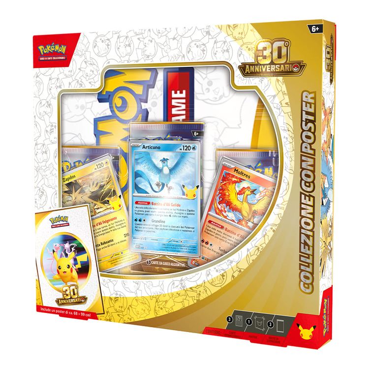 30th Anniversario collezione con poster 3 pack aperto live image 1