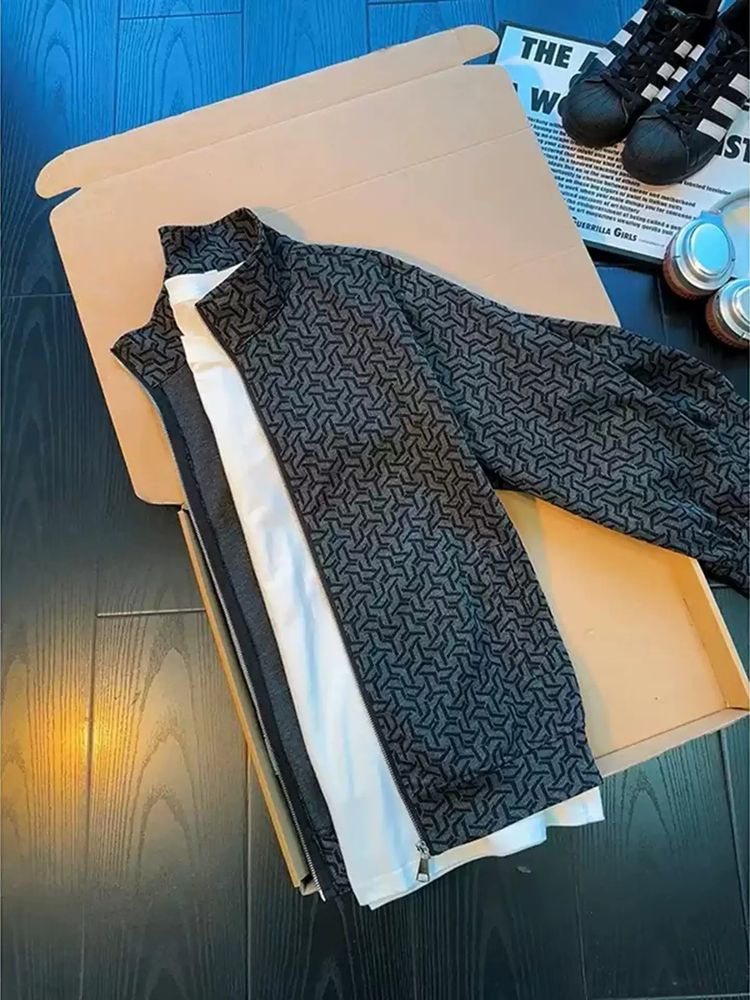 Patterned Zip-Up Jacket imagen 3