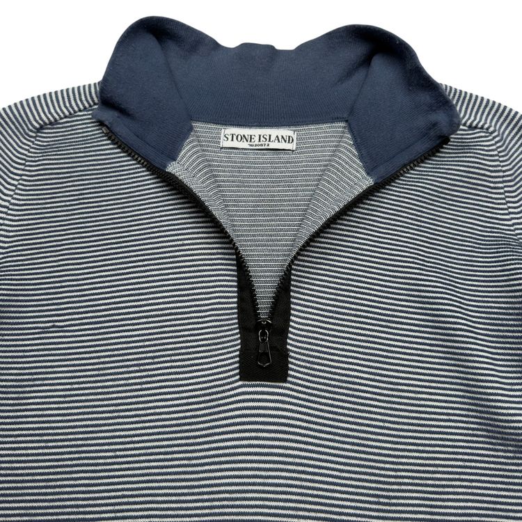 S/S 09 Stone Island Knitted Striped 1/4 Zip Sweater 8