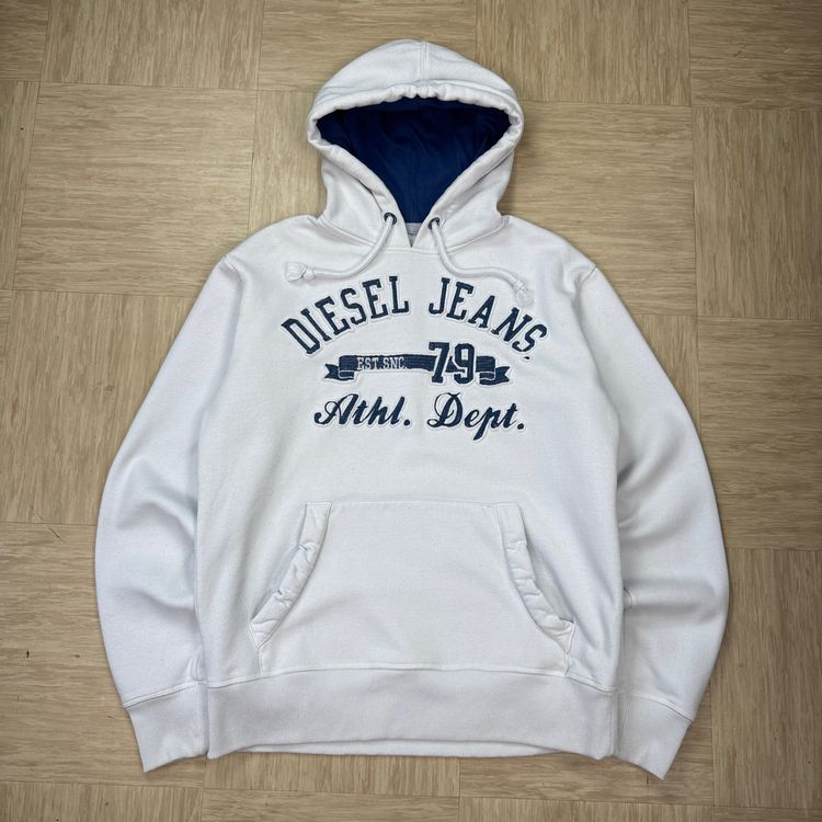 Diesel 1990's graphic embroidered spellout pullover hoodie (L)