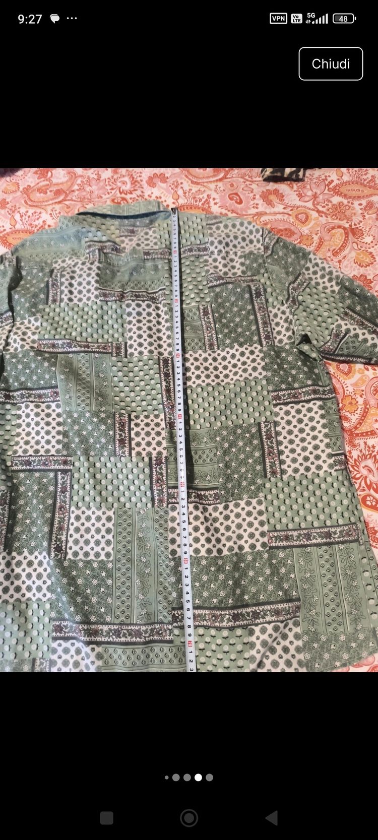 Immagine di Green Patterned Button-Up Shirt 8